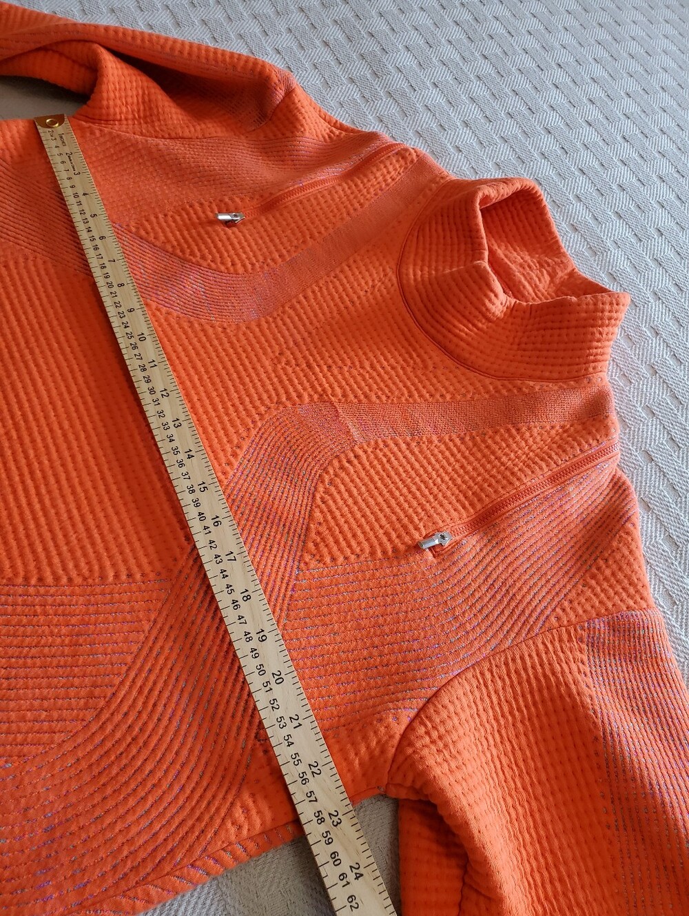 Nike City Ready Mock Neck Tech Pack Oversized Running Sweatshirt Orange - Picture 8 of 15